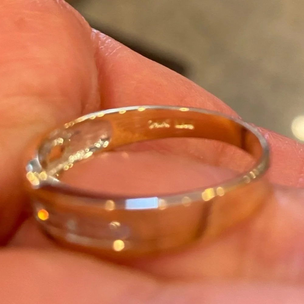 6mm Men's 14K Yellow Gold CZ Men's Wedding Band